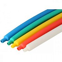 Термоусадка КВТ ТУТнг-10/5 желтая (начальный ⌀10мм, после усадки ⌀5мм) картинка 